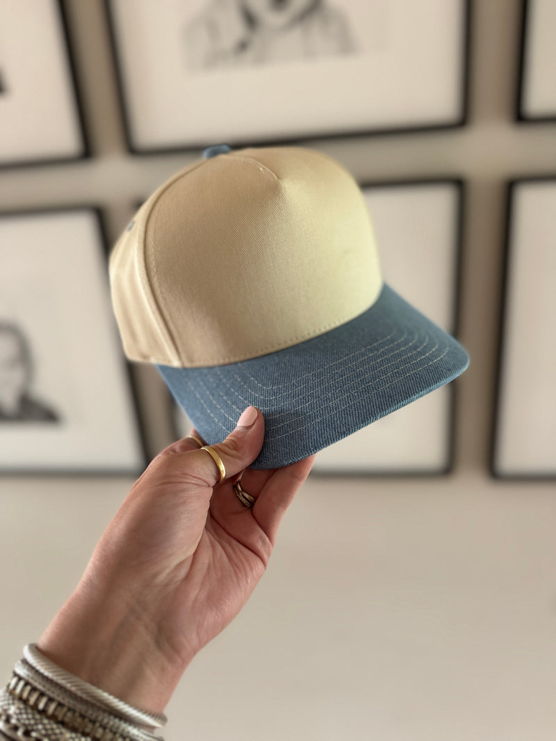 Two Tone Canvas Baseball Cap