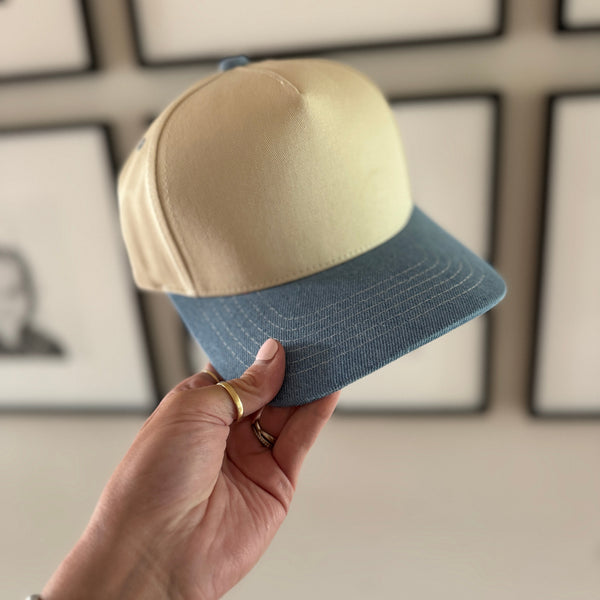 Two Tone Canvas Baseball Cap