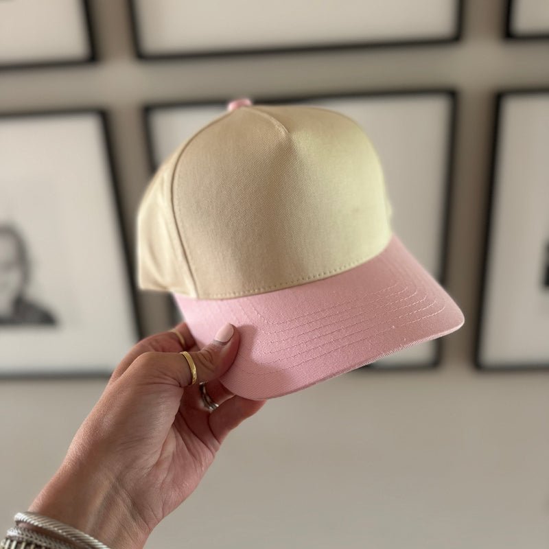 Two Tone Canvas Baseball Cap