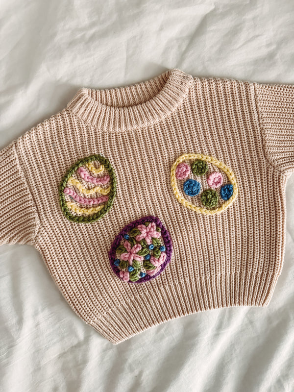 Easter Egg Chunky Knit Sweater (6-12 mos)