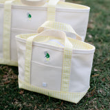 TRVL Mini Tote in Ernie Coated Canvas With Buttercup Trim | Shop Bonnie Bee