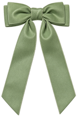 Meadow Green Tailored Double Loop Velvet Bows