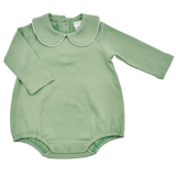 Long Sleeve Bubble Romper with piped collar