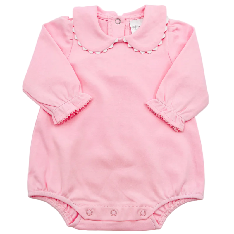 Scallop Collared Long Sleeve Bubble Romper