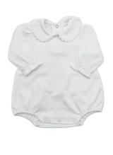 Scallop Collared Long Sleeve Bubble Romper