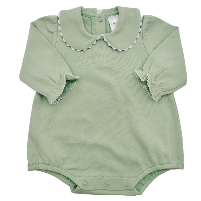 Scallop Collared Long Sleeve Bubble Romper