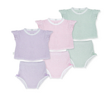 Paty Knit, 2 PC Diaper Set with Flutter Sleeves