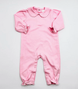 Scallop Collar Long Sleeve Romper