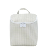 TRVL Take Away Insulated Lunch Bag in Gingham Pearl Grey | Shop Bonnie Bee