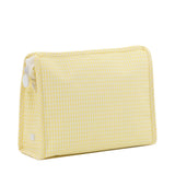 TRVL Roadie Large Zip Pouch in Gingham Buttercup | Shop Bonnie Bee