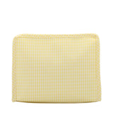 TRVL Roadie Large Zip Pouch in Gingham Buttercup | Shop Bonnie Bee