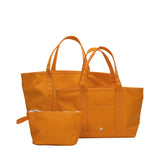 TRVL Medium Tote in Coated Canvas Orange | Shop Bonnie Bee