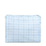 TRVL Roadie Large Zip Pouch in Pimlico Plaid Blue | Shop Bonnie Bee