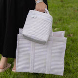 TRVL Quilted Go Go Lunch Insulated Bag- Pimlico Stripe Sand | Shop Bonnie Bee