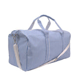 TRVL Xl Weekender Duffel Bag in Pimlico Stripe Chambray | Shop Bonnie Bee