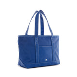 TRVL Medium Tote in Coated Canvas Blue Bell | Shop Bonnie Bee