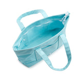 TRVL Medium Tote in Coated Canvas Lake Blue | Shop Bonnie Bee