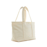 TRVL Medium Tote in Coated Canvas Natural | Shop Bonnie Bee
