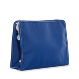 TRVL Roadie Large Zip Pouch in Coated Canvas Blue Bell | Shop Bonnie Bee