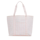 TRVL Jumbo Tote in Pimlico Plaid Pink | Shop Bonnie Bee