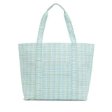 TRVL Jumbo Tote in Classic Plaid Green | Shop Bonnie Bee
