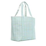 TRVL Jumbo Tote in Classic Plaid Green | Shop Bonnie Bee