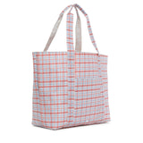 TRVL Jumbo Tote in Classic Plaid Red | Shop Bonnie Bee