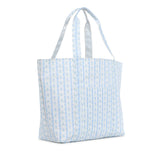 TRVL Jumbo Tote in Ribbon Floral Blue | Shop Bonnie Bee