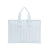 TRVL Overnight Tote in Pimlico Stripe Blue | Shop Bonnie Bee