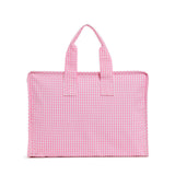 OVERNITE TOTE - GINGHAM PINK