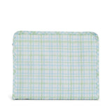TRVL Roadie Large Zip Pouch in Classic Plaid Green | Shop Bonnie Bee