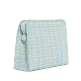 TRVL Roadie Large Zip Pouch in Classic Plaid Green | Shop Bonnie Bee
