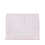 TRVL Roadie Large Zip Pouch in Pimlico Plaid Pink | Shop Bonnie Bee