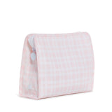 TRVL Roadie Large Zip Pouch in Pimlico Plaid Pink | Shop Bonnie Bee