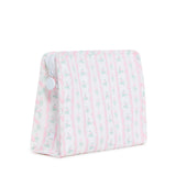 TRVL Roadie Large Zip Pouch in Ribbon Floral Pink | Shop Bonnie Bee
