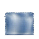 TRVL Roadie Large Zip Pouch in Rodeo Check Indigo | Shop Bonnie Bee