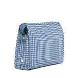 TRVL Roadie Large Zip Pouch in Rodeo Check Indigo | Shop Bonnie Bee