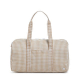 TRVL Weekend Duffel in Gingham Khaki | Shop Bonnie Bee