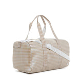 TRVL Weekend Duffel in Gingham Khaki | Shop Bonnie Bee