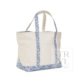 TRVL Maxi Canvas Tote - NATURAL CANVAS with Bridgehampton Trim – view 2