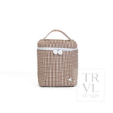 TRVL Quilted Go Go Lunch Insulated Bag - Gingham Coco