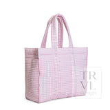 TRVL Quilted Go Go Tote - Pimlico Stripe Dusty Rose – view 2