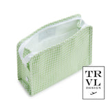 TRVL Roadie Large Zip Pouch in Rodeo Check Indigo | Shop Bonnie Bee