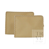 TRVL Roadie Large Zip Pouch - Rodeo Check Hay – view 3