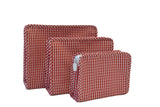 ROADIE LARGE Zip Pouch - GINGHAM RED