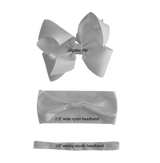 Rose Mauve Grosgrain Bow