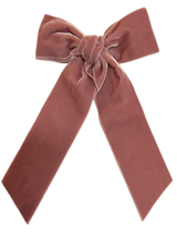 Rose Mauve French Loop Double Velvet Bows