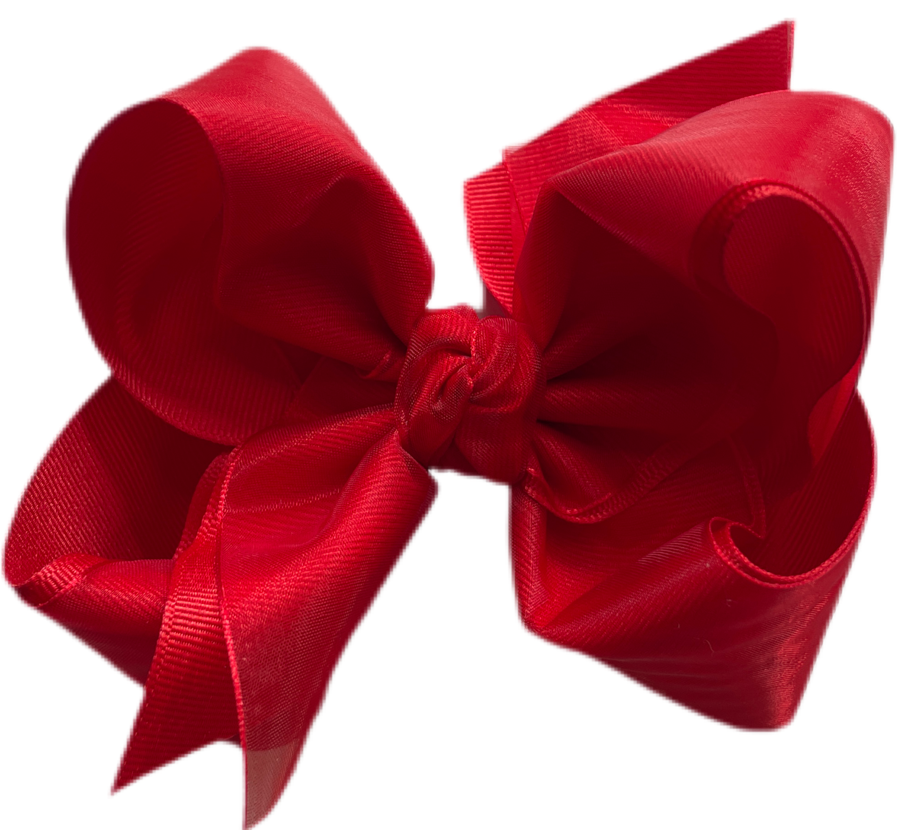 Red Layered Organza Grosgrain Bow | Shop Bonnie Bee