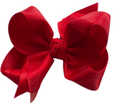 Red Layered Organza/Grosgrain Bow